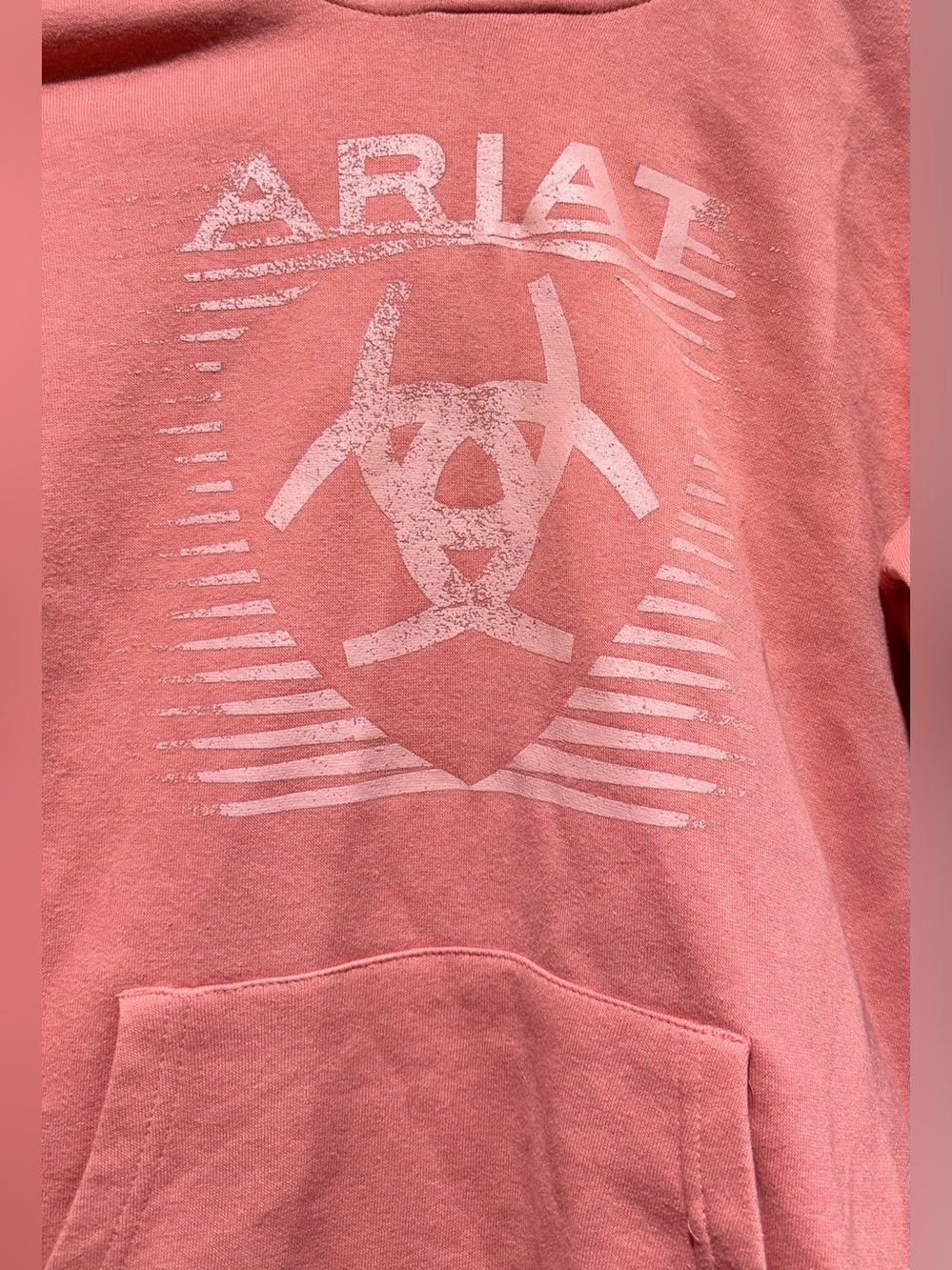 ARIAT REAL Fading Lines Rose Hoodie Sz L - Picture 8 of 16